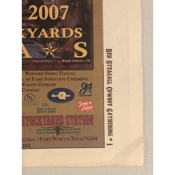 The Star-Telegram Guide RED STEAGALL COWBOY GATHERING Ft Worth Stockyards 2007 - Picture 4 of 7